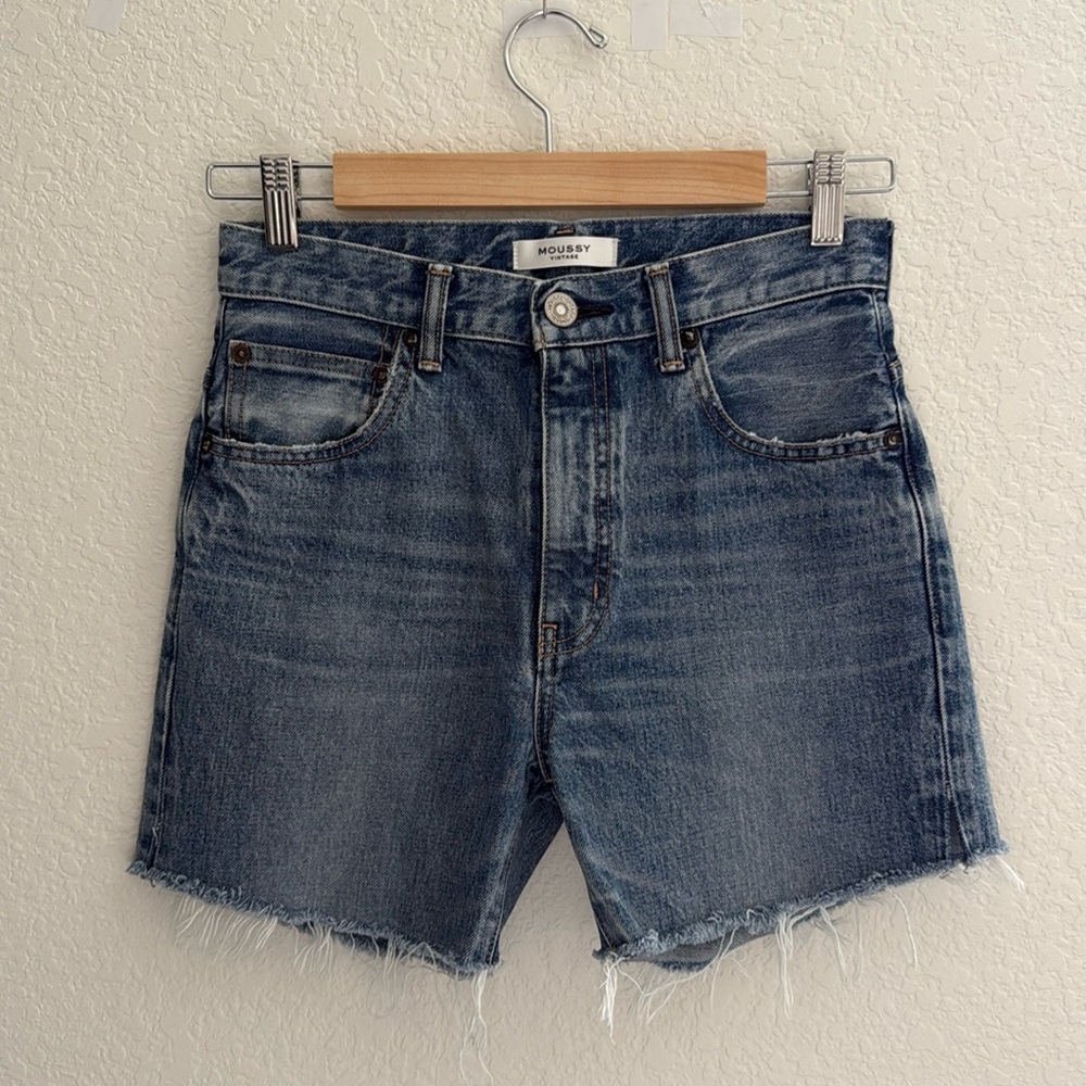 Moussy Vintage "HOWA" Blue Jean Shorts Size 26 - Picture 2 of 11